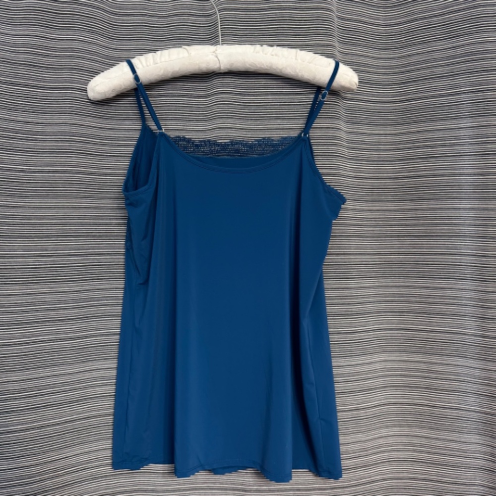 Jockey Teal Blue Slinky Cami Size Large - Picture 2 of 6